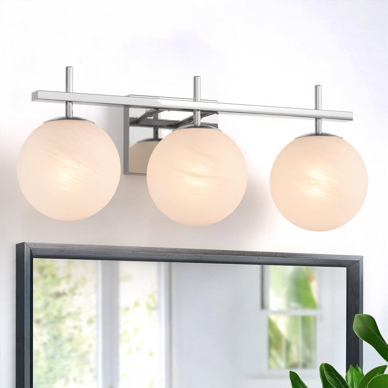 Éclairage pour meuble-lavabo à intensité variable Lio, 3, Chrome chrome