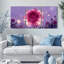 «Mauve rose», reproduction d'art sur toile tendue sur toile (ensemble de 3)-752661240