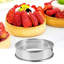 (1 / 3PCS) Anneaux à muffins anglais Anneaux à crumpet à double anneau de tarte roulé en acier inoxydable