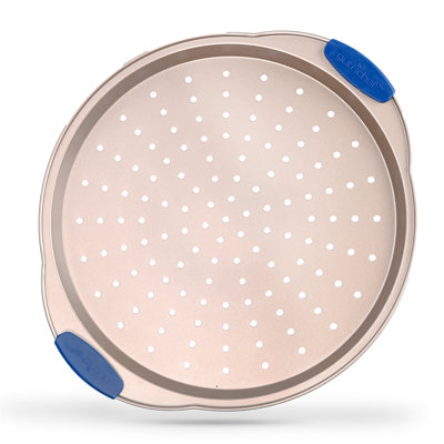 NutriChef Non-Stick Stainless Steel 12.99'' Pizza Pan