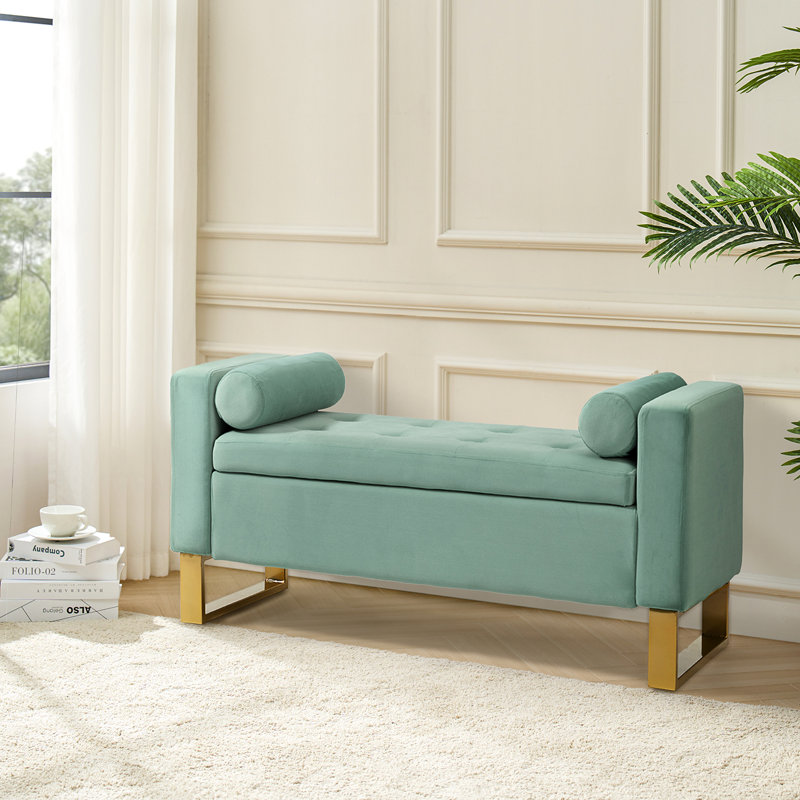 Vallejo Upholstered Storage Bench - Thumbnail 2