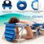 Chaise de plage surdimensionnée avec sac à dos pliant avec ouverture frontale, chaise de bronzage à 5 positions et porte-gobelet, chaise de plage extérieure portable, bleu marine-132502981