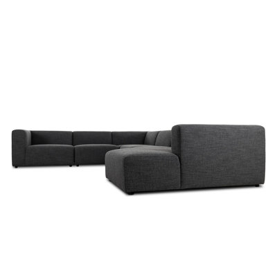 Lawndale 6PC Sectional W/ LAFC-Saxon Charcoal