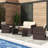 4 - Piece Pe Patio Furniture Set With Thick Cushions - 2 Chairs, 1 Loveseat & Coffee Table - All - Weather, Stylish For Garden, Patio, Backyard-1123649993