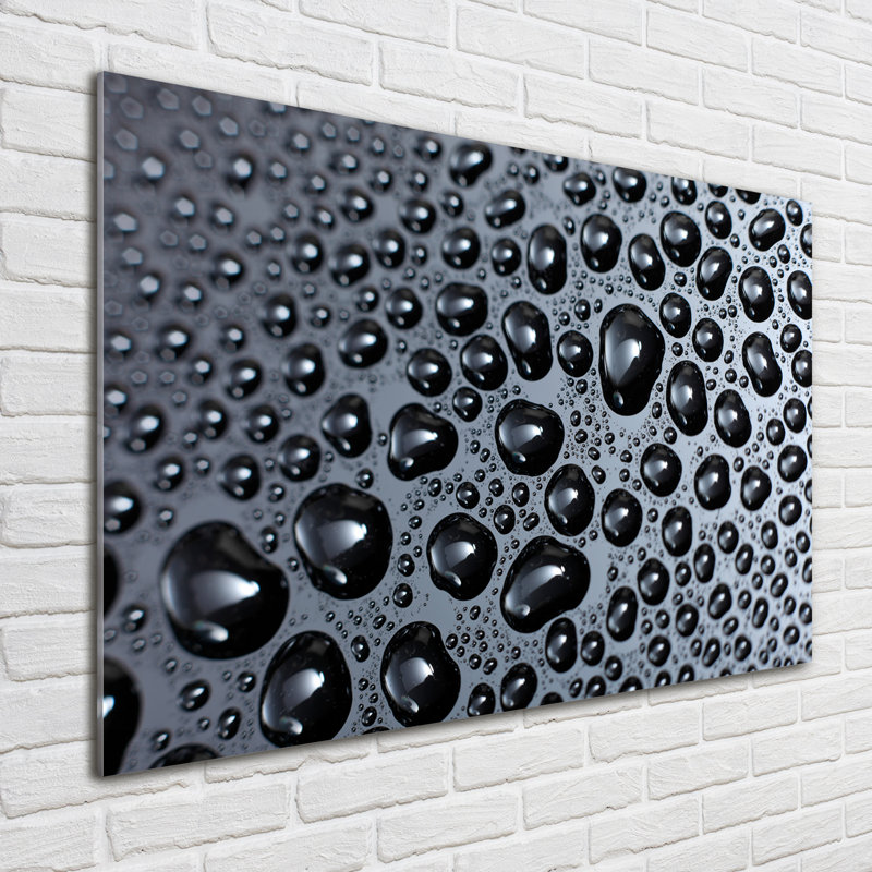 Drops Of Water - No Frame Print on Glass