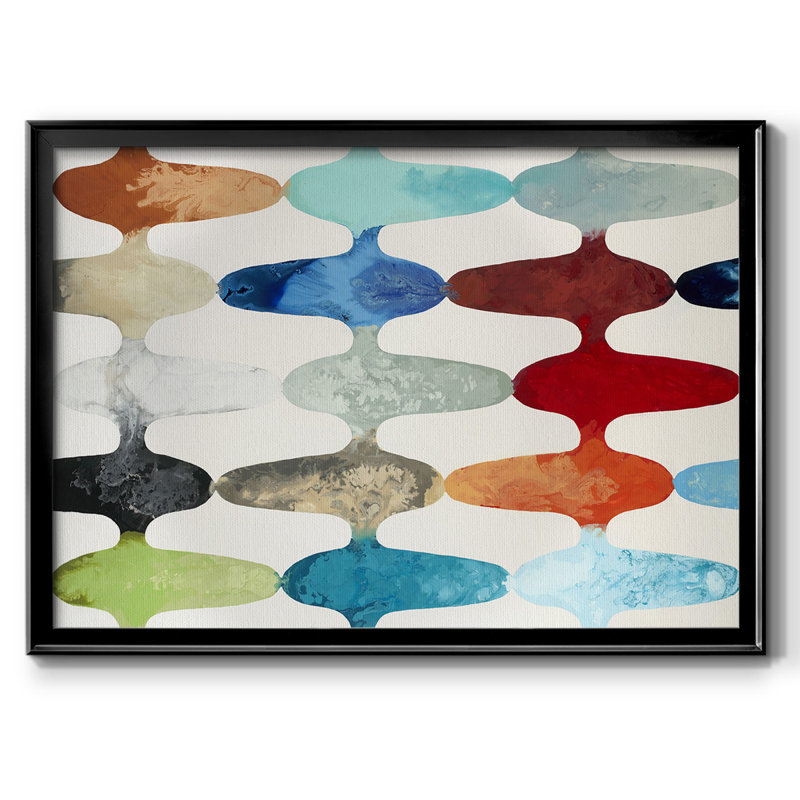 Toujours fluide, Toile encadrée noire à coins fermés, H 26 po x l 38 po x P 1,5 po