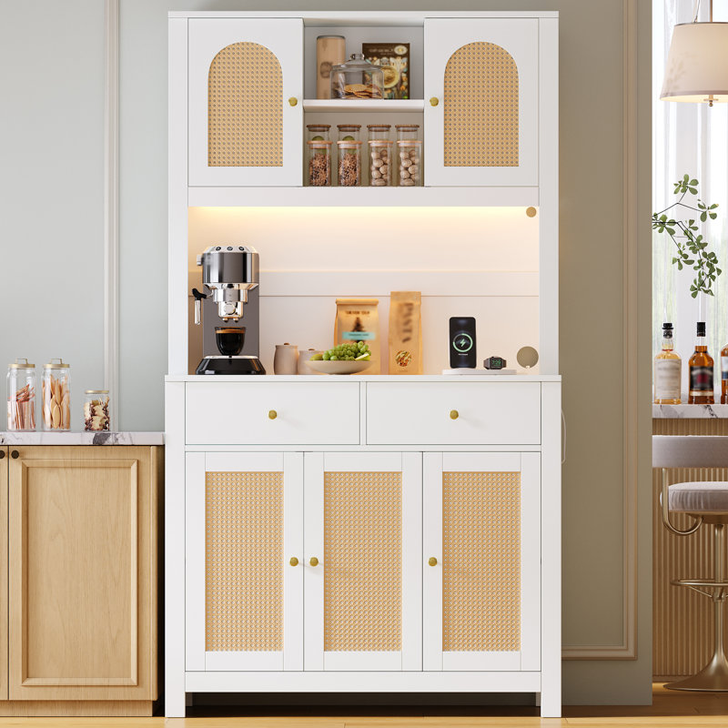 180cm Kitchen Pantry, White