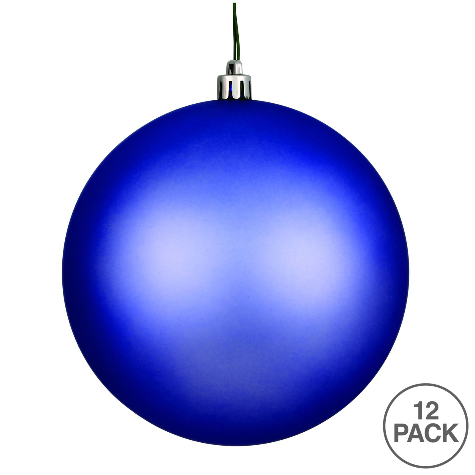 Holiday Décor Ball Ornament, Periwinkle Matte, 3" H x 3" W x 3" D