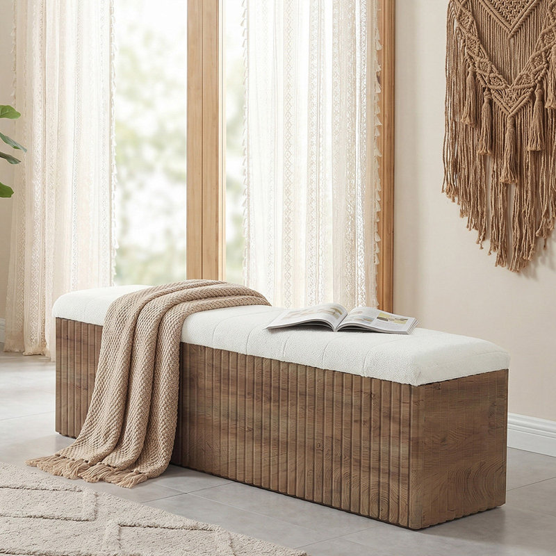 Foam Padding Upholstered Storage Bench