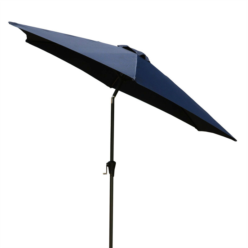 Parasol Sonte avec contrepoids inclus, Bleu marine, 8' 10"