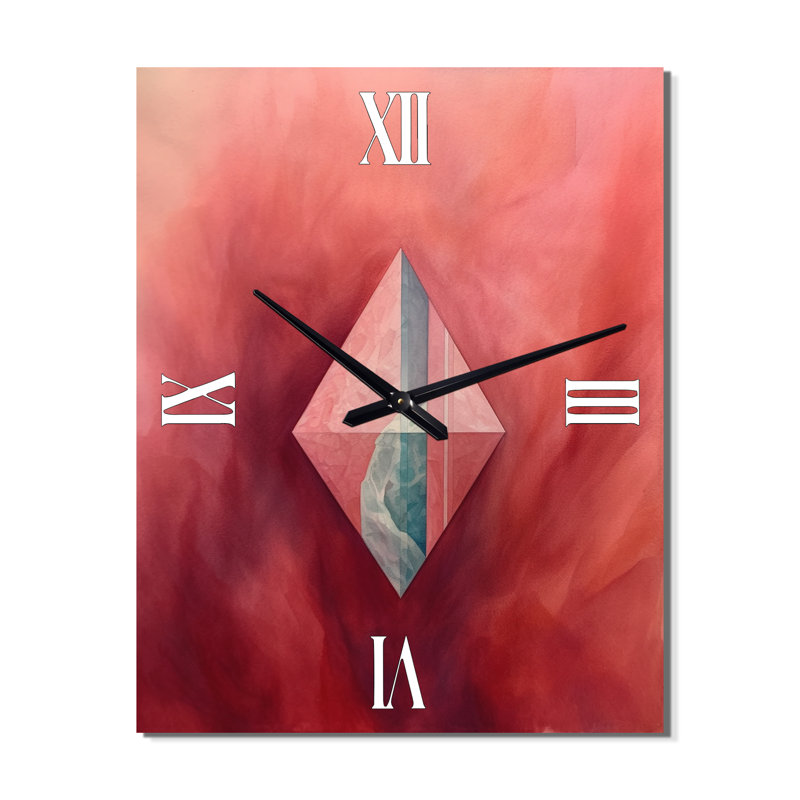 Horloge murale rose géante minéral majestueux, Très grand