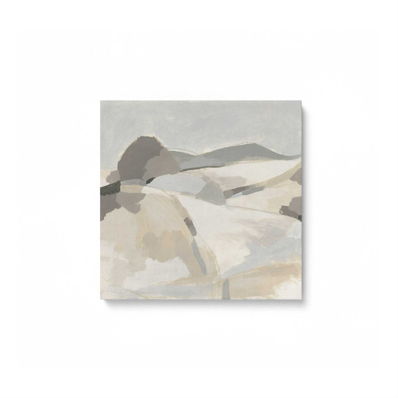 «Mute Landscape Layers I», reproduction sur toile dans un cadre en érable, 24 po x 24 po, H 12 po x l 12 po x P 1,25 po
