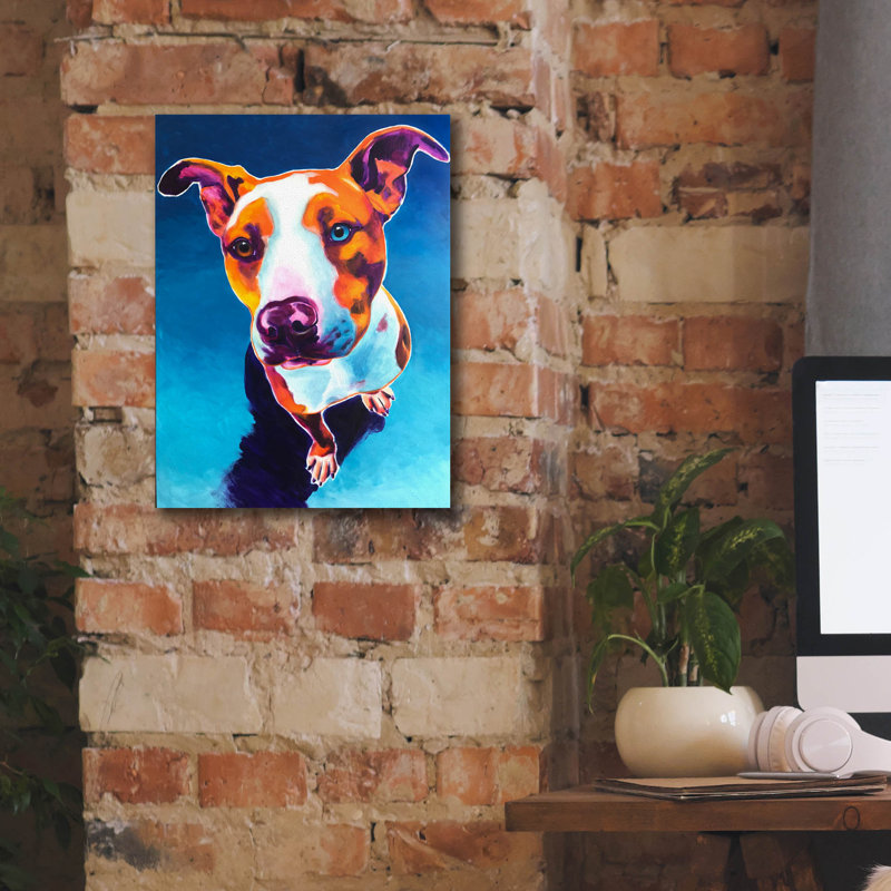«Pit Bull - Bentley» par Dawg Painter, H 16 po x l 12 po x P 0,75 po
