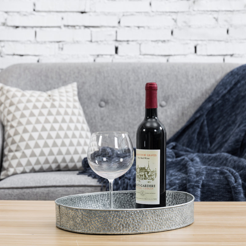 Oval Galvanized Metal Serving Tray