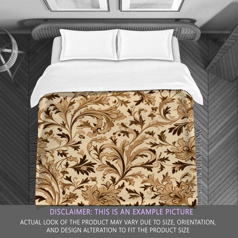 Polyester Comforter, Brown/Beige Floral, King Comforter