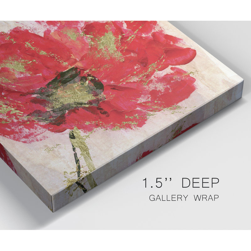 Red Infusion I - Wrapped Canvas Print, 32" H x 32" W x 1.5" D