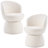 Modern Upholstered Dining Chairs, Boucle Fabric Swivel Barrel Chairs, Wingback Side Chairs, Vanity Chairs-218353167