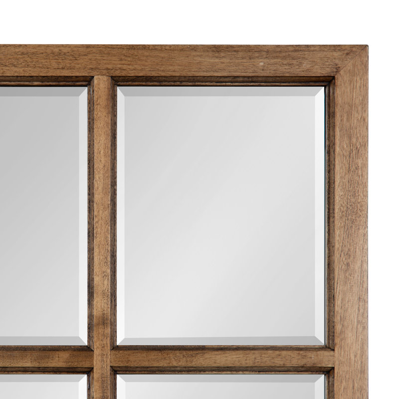 Busby Solid Wood Flat Mirror, Natural, 41.5" x 17.5"