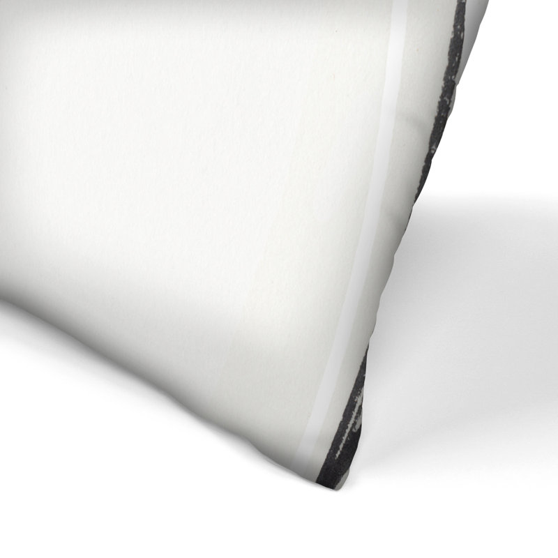 Coussin décoratif abstrait en polyester de qualité supérieure, H 20 po x l 14 po, Blanc / Bleu