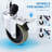 Rolling Shower Wheelchair, Bedside Commode Toilet Chair for Seniors