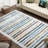 Non-Slip Machine Washable Colorful Modern Striped Area Rug in Blue/Brown/Yellow/Cream for Living Room, Bedroom, Hallway Runner Indoor Rugs-1589498916