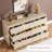 Rustic Farmhouse 6 Dresser for Bedroom, Wooden Drawer Dresser, Handle-Free Storage Cabinet with Drawers-65178609