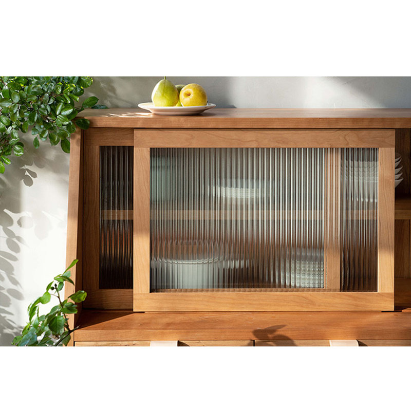 Armoire de rangement multifonctionnelle à tiroir et porte vitrée