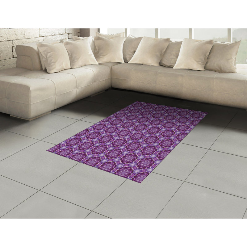 Tapis décoratif en fibres de polyester à haute densité Trippy, Rectangle— 4 pi x 5 pi 8 po