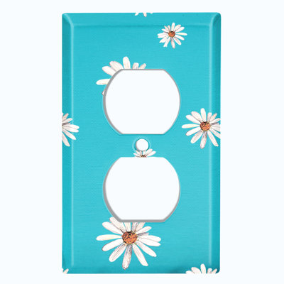 Patterned 1 - Gang Duplex Outlet Standard Wall Plate
