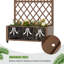 73"H×35"W Metal Planter Box with Trellis with Wheels-1966247494-1966247489