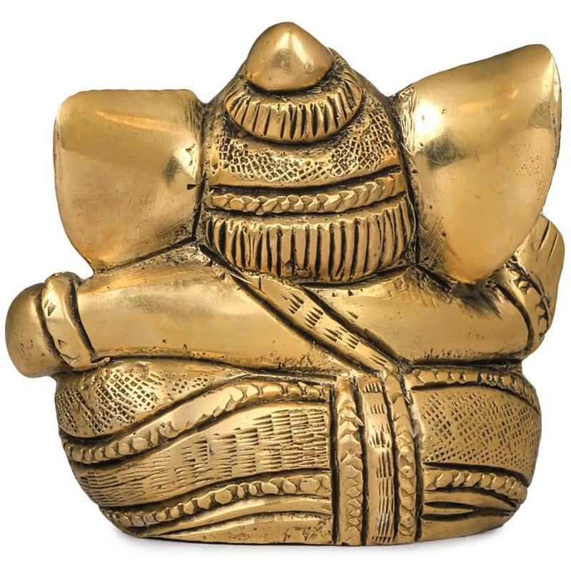 Petite bonne chance Ganesha en laiton, Or