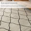 Tapis géométrique beige / noir en polypropylène / polyester tissé à la machine-1636510581