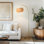 Wave 78 in. Arched Floor Lamp with Beige Wicker Shade, Gold Finish, LED Bulb Included, Mid Century Modern and Boho Style