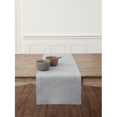 100% Pure Linen Hemstitch Table Runner