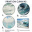 Beach Surfs Up Pointillism I - Reproduction d'art côtier sur toile 4 panneaux-497390417-497390422