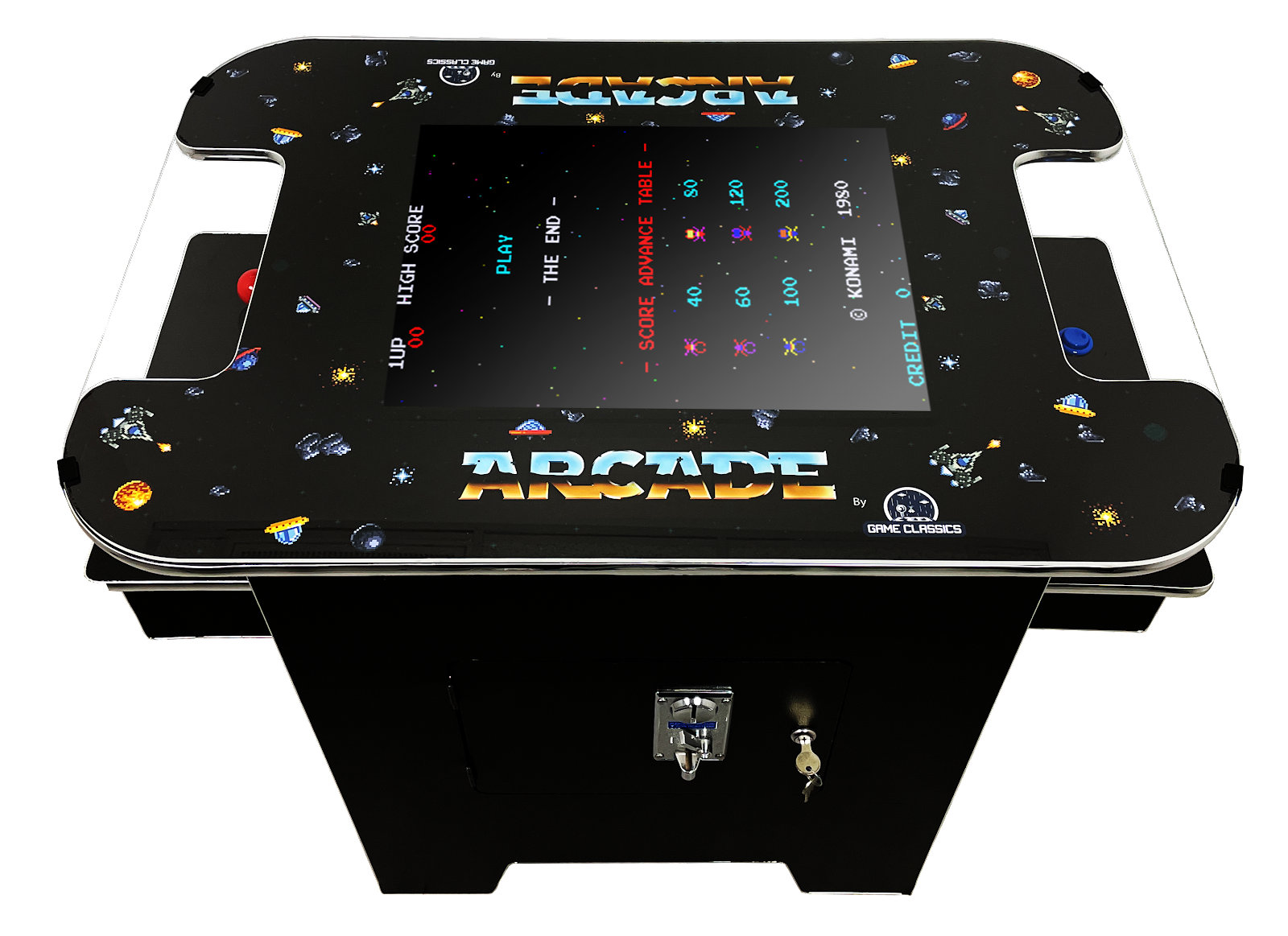 Game Classics Commercial Grade Cocktail Game Machine 400 Electronic Games, 2 Player, LCD 2 Sided Retro Game Table | Wayfair