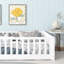 Twin Floor Platform Bed with Fence without Door-88087955
