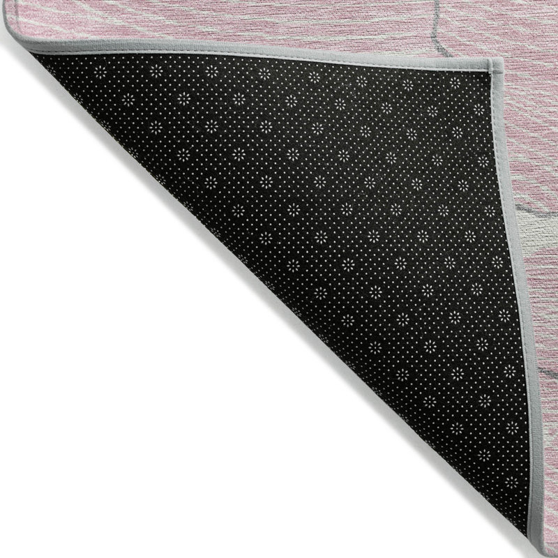 Tapis intérieur lavable abstrait rose 9 pi x 12 pi HomeRoots