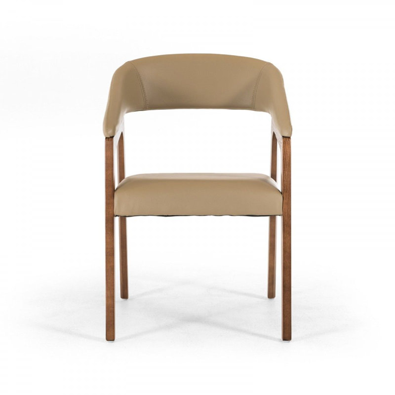 Otis 17'' H Faux Leather Upholstered Ash Armchair