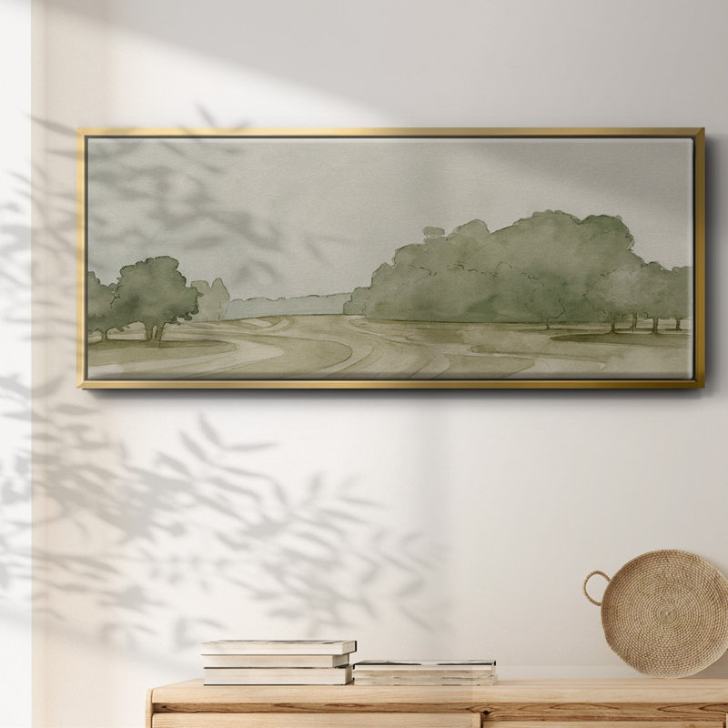 On Course II- Framed Canvas, 12" H x 30" W