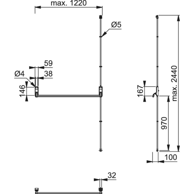 Latch Lock and Bolt, Black