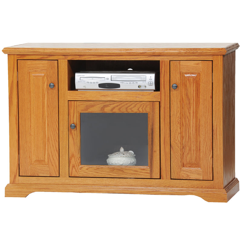 Meuble télé en bois massif pour téléviseur de 50 po ou moins Hall, Bourbon classique