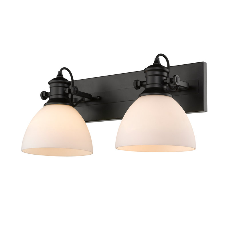 Bales 2 - Light Dimmable Vanity Light, Matte Black, Opal Glass
