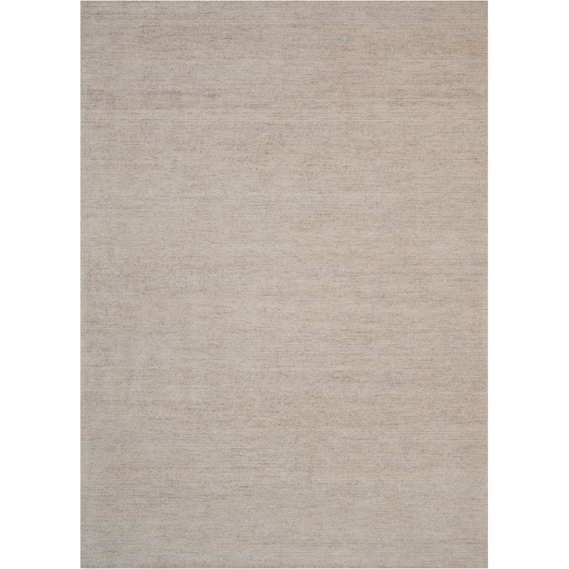 Tapis beige fait à la main Lahoma, Rectangle 9 pi 6 po x 13 pi
