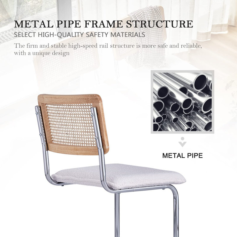 Chaise d'appoint en blanc / brun Allan-John