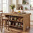 Wood Kitchen Island With Storage Shelf, 55.12" Farmhouse Kitchen Prep Table For Dining Room-1765606558