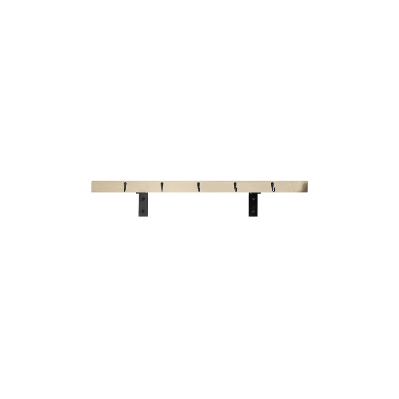 Rayne Plate Display Shelves With Hooks, Raw, 36/3/2