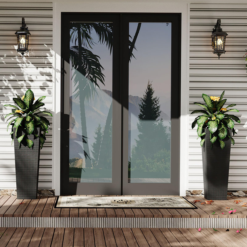 2 Pack Large Planters for Indoor Plants, Outdoor Tall Planter with Drainage Holes