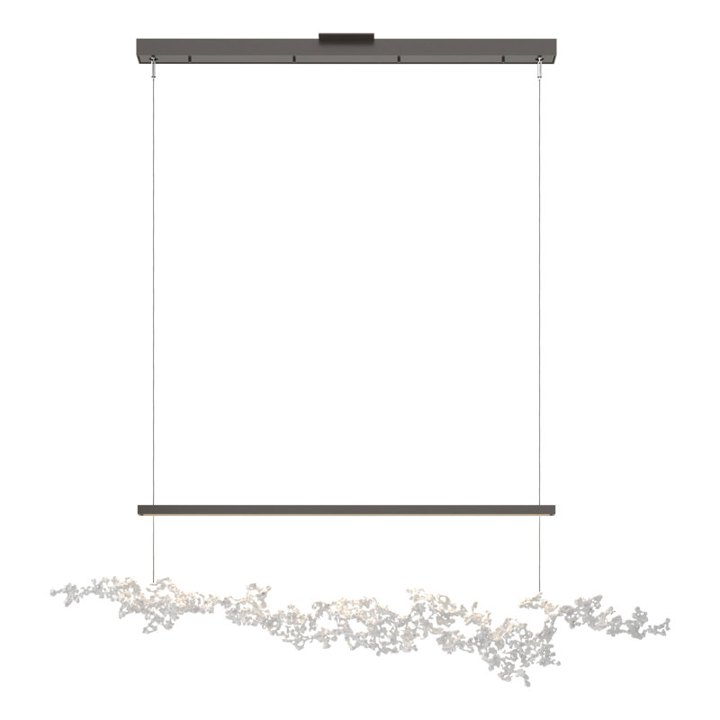 Coral 1 - Light Kitchen Island Linear LED Pendant, White, Oil Rubbed Bronze