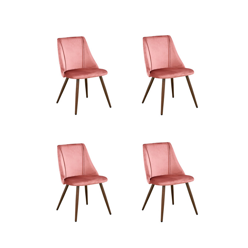 Fynnley 4 - Person Four Leg Dining Set, Pink